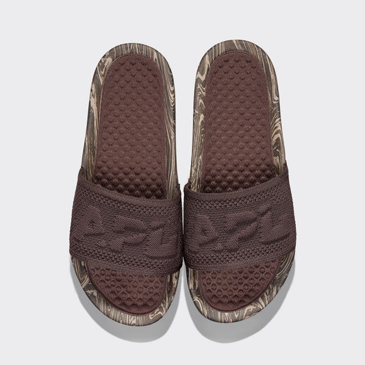 Women's Big Logo TechLoom Slide Chocolate / Sandstone / Marble