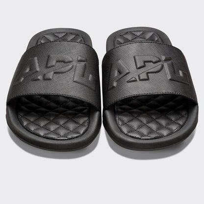 Women's Lusso Logo Slide Black