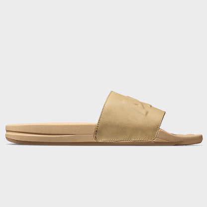 Women's Lusso Logo Slide Camel