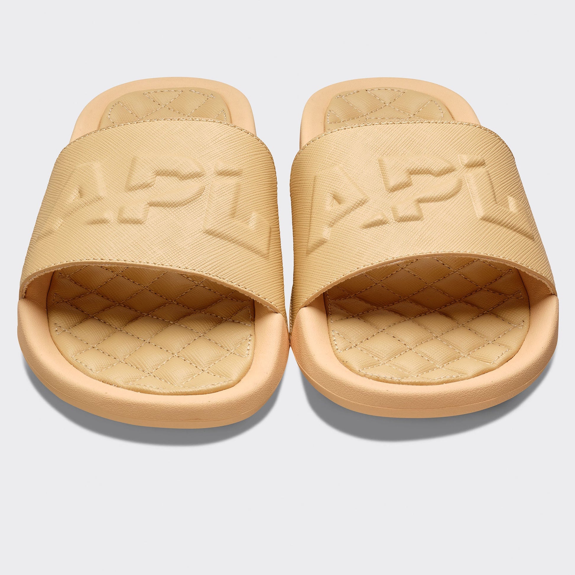 Women's Lusso Logo Slide Camel