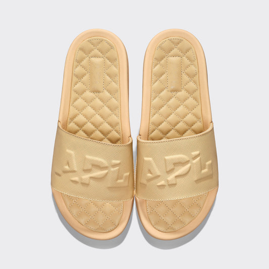Women's Lusso Logo Slide Camel